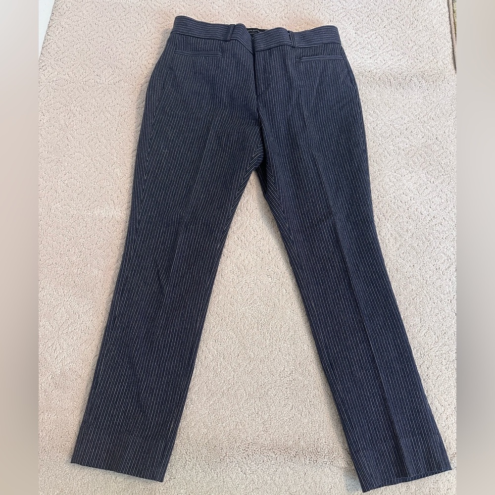 Banana Republic Navy Pinstripe Jackson Fit Trousers